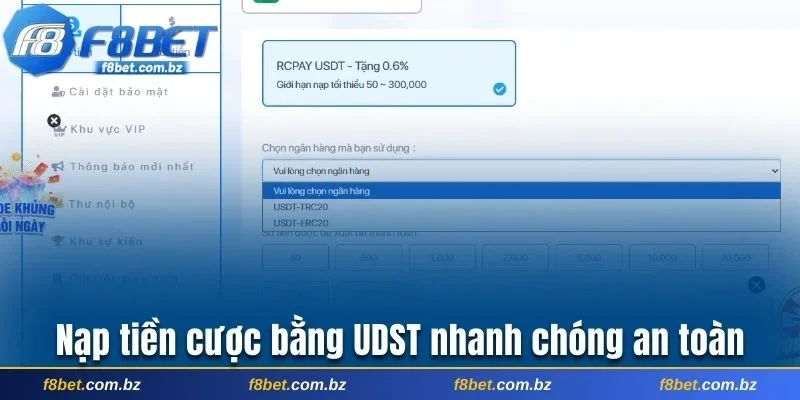 Thanh toán bằng UDST nhanh chóng an toàn