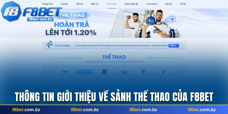 Thông tin giới thiệu về sảnh thể thao của F8bet