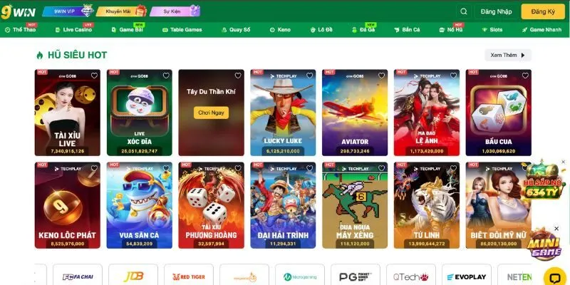 Đăng ký tài khoản chơi game 9win cực chất