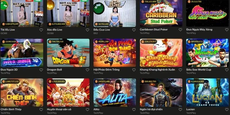 Hệ thống trò chơi siêu khủng tại nhà cái uy tín